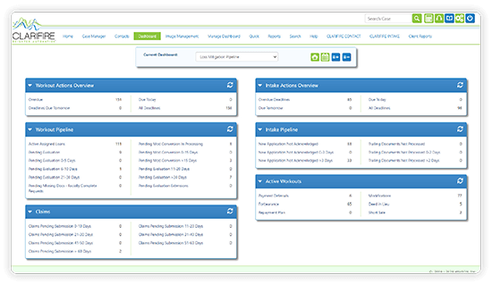 clarifire dashboard screenshot