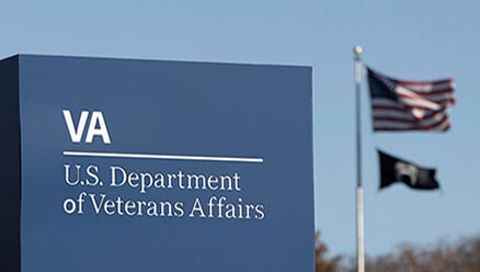 US Department of Veteran Affairs sign